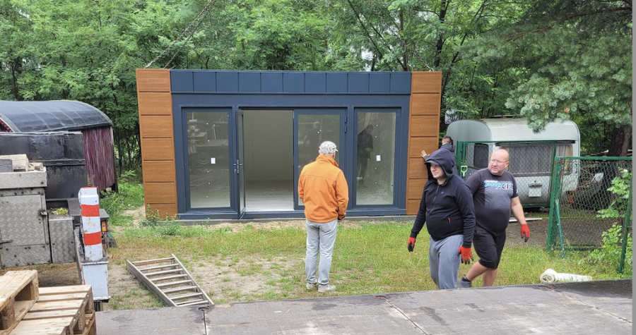 the mini-housing for refugees in Bondyrz is almost finished